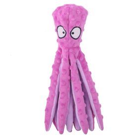 Plush Octopus Soft Dog Stuffed For DogChew Toys Interactive Dog Supplies Fleece Dog Squeaky Toys-G