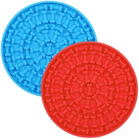 2pcs Dog Lick Pad Pet Shower Grooming Slow Feeder Dog Distraction Mat Slow Treat Dispensing Mat With Powerful Suction s Slow Feeder Li