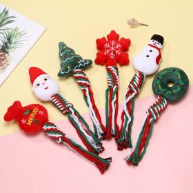 3pcs Christmas training dog teeth cleaning knot cute cartoon bite toys Christmas pet toys Toys  toys