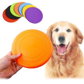 7 Colors Puppy Medium Dog Flying Disk Safety TPR Pet Interactive Toys for Large Dogs Golden Retriever Shepherd Training Supplies-Z
