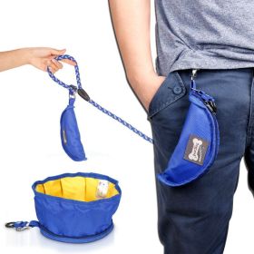 Dog  Bowl Open Air Travel Food Holder Folding Foldable Feeder Dish Water Bowl Food Stockpiling Bag Pet Nibble Plate Drink Waterproof