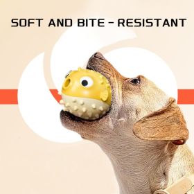Dog Chew Toys Dog Squeaky Toys For Aggressive Chewers Tough Durable Fish Shape Interactive Dog Teeth Grinding Toy For S/M/L Puppy Dogs Yellow