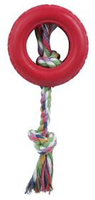 Rubberized Dog Chew Rope and tire-D