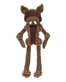 Pet Life Frog Mannequin Eco-Friendly Natural Jute Chew And Tug Plush Dog Toy-T