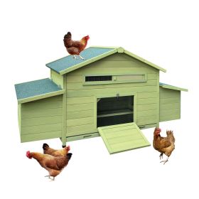 Wooden penOutdoor Hen House Poultry Cage with 2 Sides Large Nesting Boxes2 Free-range Doors