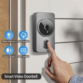 1pc smart wireless doorbell smart 2.4G WIFI video doorbell Tuya APP smart system control two-way intercom night vision video call home assistant(FCC)