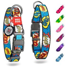 Nylon Dog Collar Adjustable for Large Dogs S/M Dogs Collar with Durable Plastic Buckle 9-16 inch Neck x 4/5 inch Wide
