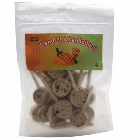 Cod & Chicken Lollipop Pet Treats Chicken & Green Vegetable Pet Food Organic Pet Snacks Dog Chews Deodorizing Clean TeethDog Training Snacks 8oz