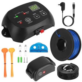 Dog Fence System Pet Containment System with 100 Adjustable Levels IPX7 Waterproof Rechargeable Receiver Underground Fence for S/M/L Dog