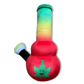 My Name is Bo da Bong, Funny Squeaky Weed Dog Toy, Cute Stuffed Parody Rasta Pot Bong, Cool Plush 420 Novelty -C