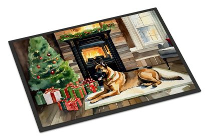 Belgian Malinois Cozy Christmas Doormat Front Door Mat Indoor Outdoor Rugs for Entryway, Non Slip Washable Low Pile, 18H X 27W -I