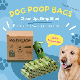255 bags in 17 volumes Portable pet waste bag Environmental poop bag Portable biodegradable pet waste bag outdoor bag easy to carry