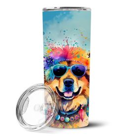 Chow Chow Hippie Dawg Stainless Steel Skinny Tumbler Vacuum Double Walled Reusable Insulated Tumbler Travel Cup Coffee Cocktails Lid 20 oz