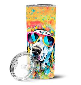 Dalmatian Hippie Dawg Stainless Steel Skinny Tumbler Vacuum Double Walled Reusable Insulated Tumbler Travel Cup Coffee Cocktails Lid 20 oz