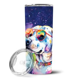 Hippie Dawg Stainless Steel Skinny Tumbler Vacuum Double Walled Reusable Insulated Travel Cup for Coffee with Lid, 20 oz -M