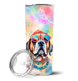 Mastiff Hippie Dawg Stainless Steel Skinny Tumbler Vacuum Double Walled Reusable Insulated Travel Cup for Coffee with Lid, 20 oz -E