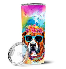 Boxer Hippie Dawg Stainless Steel Skinny Tumbler Vacuum Double Walled Reusable Insulated Travel Cup for Coffee with Lid, 20 oz -I
