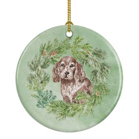 Cocker Spaniel Puppy Liver Christmas Wreath Ceramic Ornament Christmas Tree Hanging Decorations for Home Christmas HolidayParty