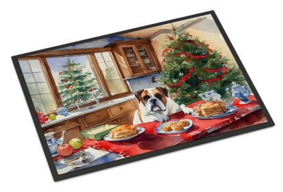 Boxer Christmas Cookies Doormat Front Door Mat Indoor Outdoor Rugs for Entryway, Non Slip Washable Low Pile, 18H X 27W -F