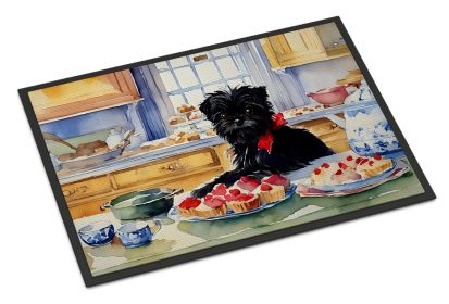 Affenpinscher Christmas Cookies Doormat Front Door Mat Indoor Outdoor Rugs for Entryway, Non Slip Washable Low Pile, 18H X 27W -B