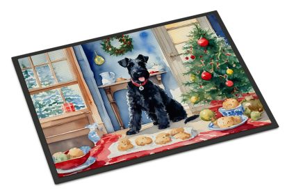 Kerry Blue Terrier Christmas Cookies Doormat Front Door Mat Indoor Outdoor Rugs for Entryway, Non Slip Washable Low Pile, 18H X 27W -I