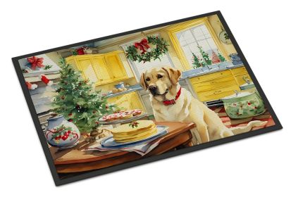 Labrador Retriever Christmas Cookies Doormat Front Door Mat Indoor Outdoor Rugs for Entryway, Non Slip Washable Low Pile, 18H X 27W -E