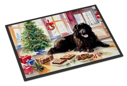 Newfoundland Christmas Cookies Doormat Front Door Mat Indoor Outdoor Rugs for Entryway, Non Slip Washable Low Pile, 18H X 27W -F