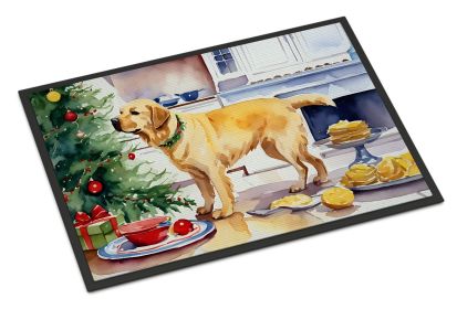 Labrador Retriever Christmas Cookies Doormat Front Door Mat Indoor Outdoor Rugs for Entryway, Non Slip Washable Low Pile, 18H X 27W -G
