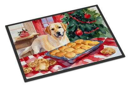 Labrador Retriever Christmas Cookies Doormat Front Door Mat Indoor Outdoor Rugs for Entryway, Non Slip Washable Low Pile, 18H X 27W -F
