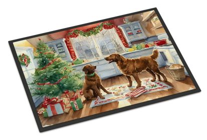 Chesapeake Bay Retriever Christmas Cookies Doormat Front Door Mat Indoor Outdoor Rugs for Entryway, Non Slip Washable Low Pile, 24H X 36W -I