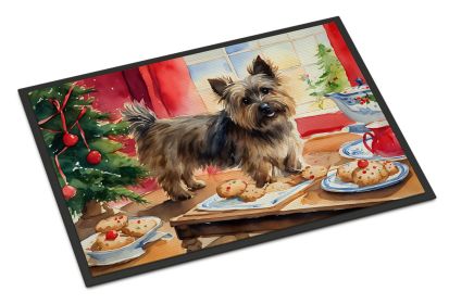 Cairn Terrier Christmas Cookies Doormat Front Door Mat Indoor Outdoor Rugs for Entryway, Non Slip Washable Low Pile, 24H X 36W -I