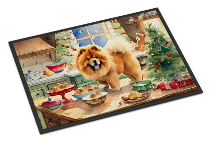Chow Chow Christmas Cookies Doormat Front Door Mat Indoor Outdoor Rugs for Entryway, Non Slip Washable Low Pile, 24H X 36W -G
