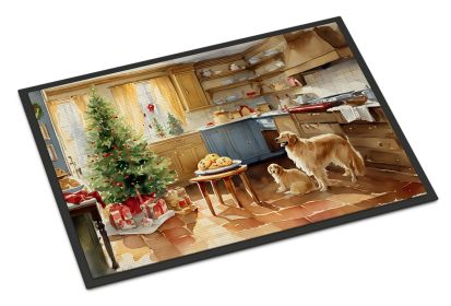 Golden Retriever Christmas Cookies Doormat Front Door Mat Indoor Outdoor Rugs for Entryway, Non Slip Washable Low Pile, 24H X 36W -M