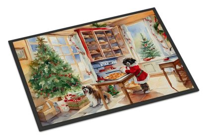 Havanese Christmas Cookies Doormat Front Door Mat Indoor Outdoor Rugs for Entryway, Non Slip Washable Low Pile, 24H X 36W -K