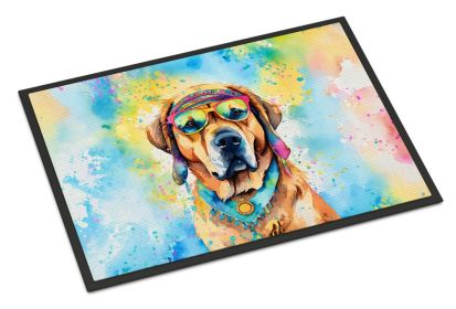 Mastiff Hippie Dawg Doormat Front Door Mat Indoor Outdoor Rugs for Entryway, Non Slip Washable Low Pile, 24H X 36W -C