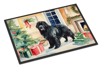 Newfoundland Cozy Christmas Doormat Front Door Mat Indoor Outdoor Rugs for Entryway, Non Slip Washable Low Pile, 24H X 36W -I