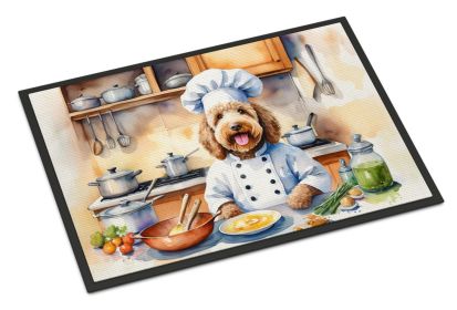 Labradoodle The Chef Doormat Front Door Mat Indoor Outdoor Rugs for Entryway, Non Slip Washable Low Pile, 24H X 36W -C