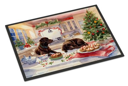 Labrador Retriever Christmas Cookies Doormat Front Door Mat Indoor Outdoor Rugs for Entryway, Non Slip Washable Low Pile, 24H X 36W -E