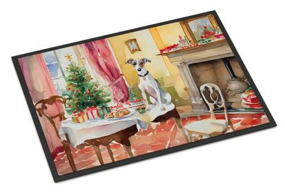 Italian Greyhound Christmas Cookies Doormat Front Door Mat Indoor Outdoor Rugs for Entryway, Non Slip Washable Low Pile, 24H X 36W -M