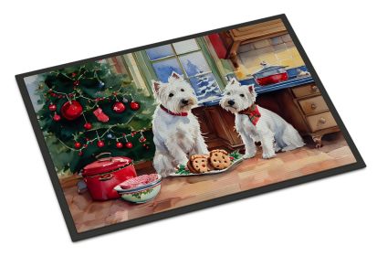 Westie Christmas Cookies Doormat Front Door Mat Indoor Outdoor Rugs for Entryway, Non Slip Washable Low Pile, 24H X 36W -B