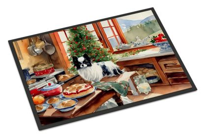 Japanese Chin Christmas Cookies Doormat Front Door Mat Indoor Outdoor Rugs for Entryway, Non Slip Washable Low Pile, 24H X 36W -M