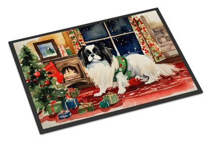 Japanese Chin Cozy Christmas Doormat Front Door Mat Indoor Outdoor Rugs for Entryway, Non Slip Washable Low Pile, 24H X 36W -B