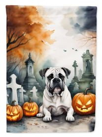 Boxer Spooky Halloween Garden Flag Mailbox Flag Decorative Yard Flag Banner Outside Patio Artwork Yard Flower Beds Garden
