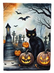 Black  Spooky Halloween Garden Flag Mailbox Flag Decorative Yard Flag Banner Outside Patio Artwork Yard Flower Beds Garden