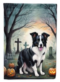 Border Collie Spooky Halloween Garden Flag Mailbox Flag Decorative Yard Flag Banner Outside Patio Artwork Yard Flower Beds Garden