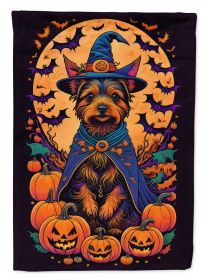 Australian Terrier Witchy Halloween Garden Flag Mailbox Flag Decorative Yard Flag Banner Outside Patio Artwork Yard Flower Beds Garden