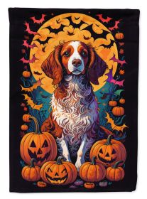 Brittany Spaniel Witchy Halloween Garden Flag Mailbox Flag Decorative Yard Flag Banner Outside Patio Artwork Yard Flower Beds Garden