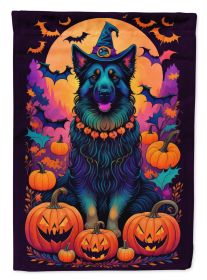 Belgian Sheepdog Witchy Halloween Garden Flag Mailbox Flag Decorative Yard Flag Banner Outside Patio Artwork Yard Flower Beds Garden