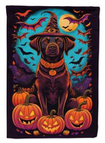 Chocolate Labrador Retriever Witchy Halloween Garden Flag Mailbox Flag Decorative Yard Flag Banner Outside Patio Artwork Yard Flower Beds Garden