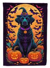 Black Labrador Retriever Witchy Halloween Garden Flag Mailbox Flag Decorative Yard Flag Banner Outside Patio Artwork Yard Flower Beds Garden